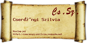 Cserényi Szilvia névjegykártya